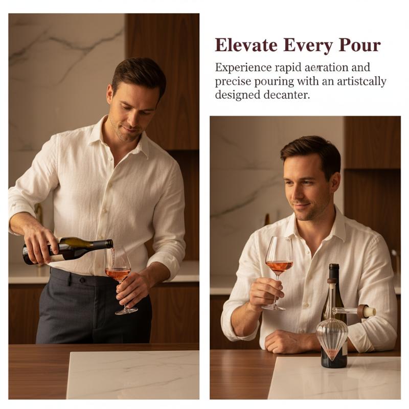 Wine Aerator Pour - Kırmızı Şarap Havalandırıcı 2 Şekilli Şeffaf
