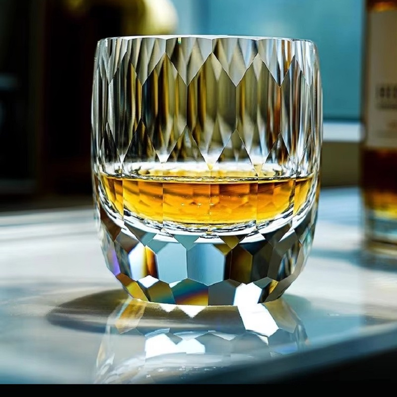 Whisky Beer And Wine - Japon El Yapımı Oymalı Kristal Cam