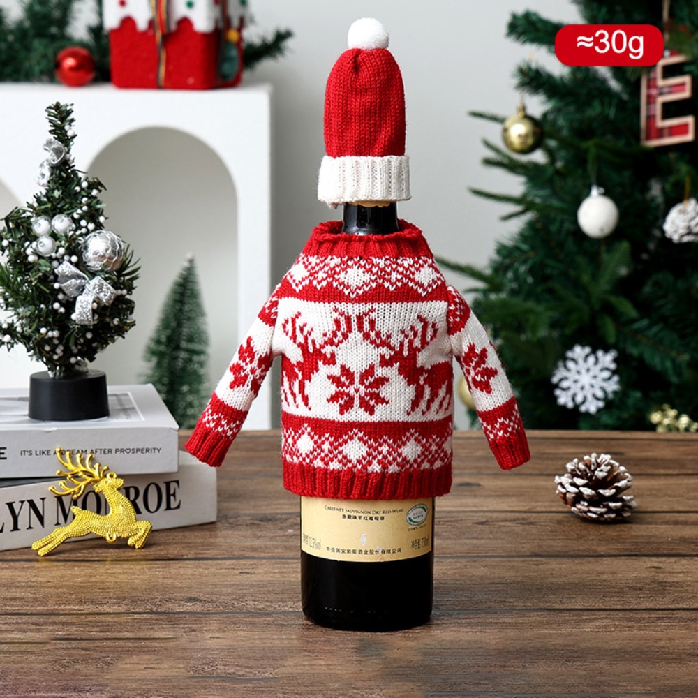 Wine Beer Hat - Elk Şarap Şişesi Kılıfı, Yeniden Kullanılabilir,