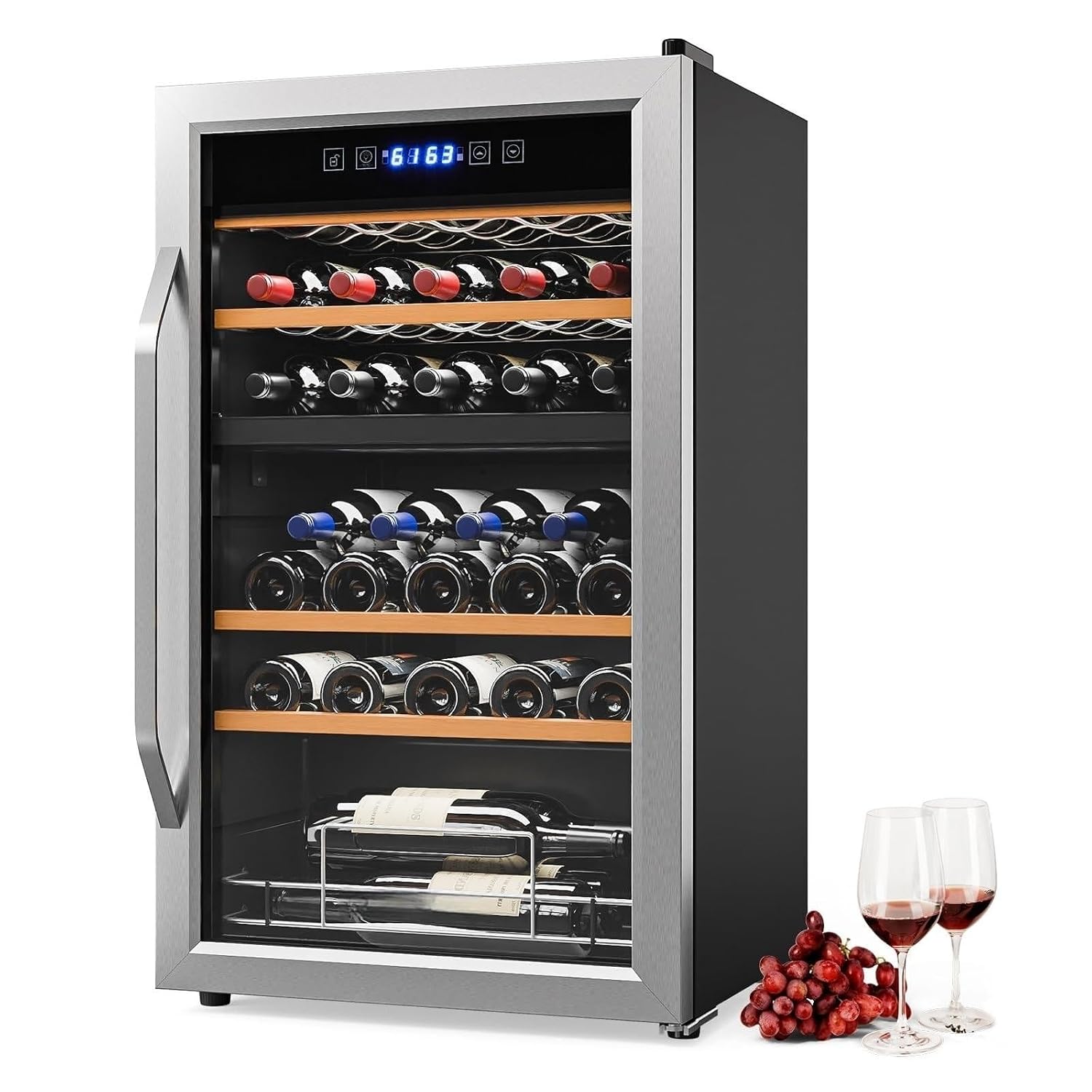 Wine Beer Dual Zone - 33 Şişeli Çift Bölgeli Şarap Soğutucu,