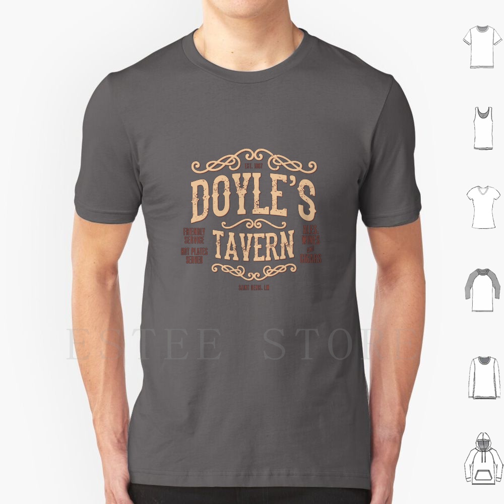 Whisky Beer And Wine - Doyle's Tavern T Shirt Baskı Pamuk