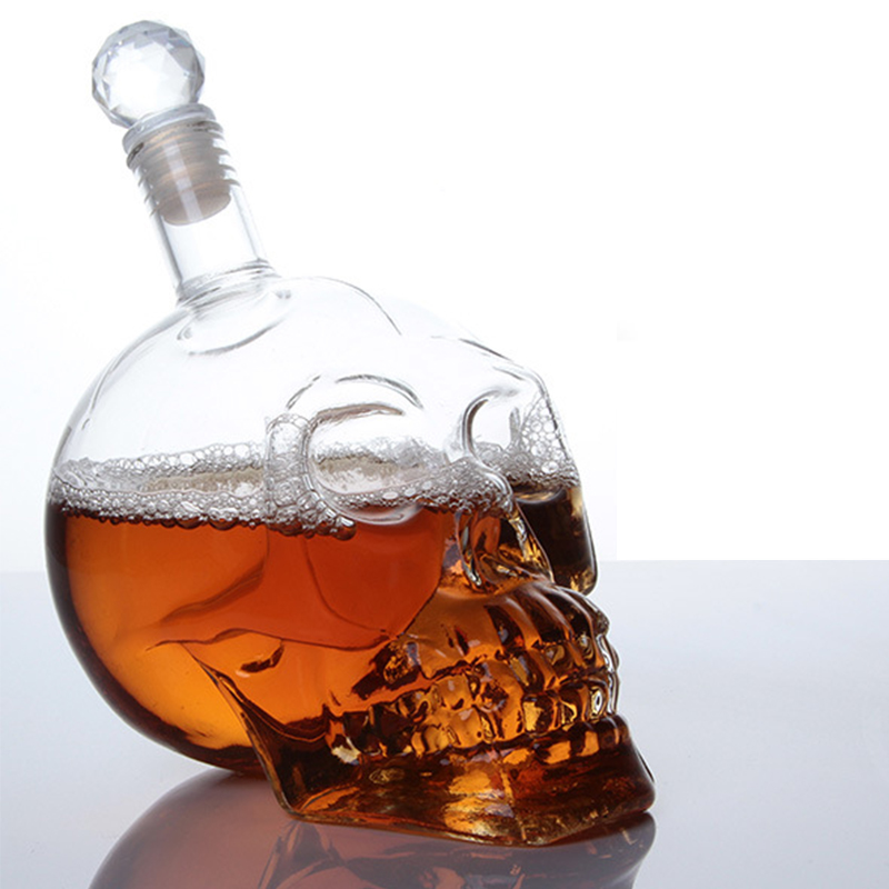 Whisky Beer And Wine - Yaratıcı Kafatası Kafa Sürahi Kristal Şişe