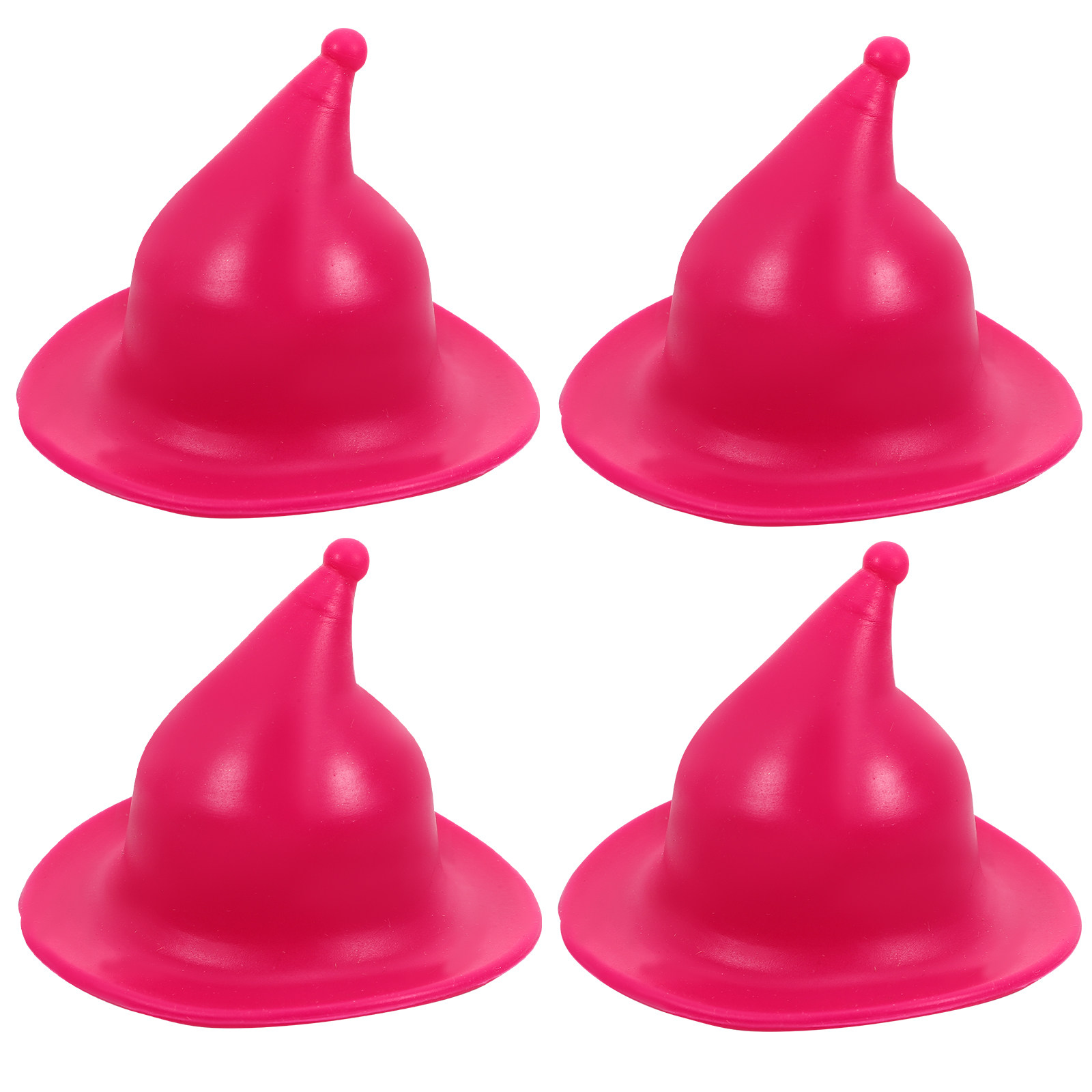 Wine Beer Hat - 4 Adet Silikon Şarap Şişesi Tıpa,