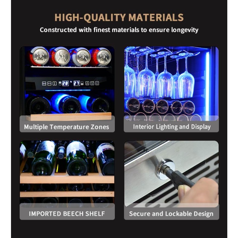 Airo 120V 66 Şişe Kapasiteli Ş - Wine Beer Dual Zone incelemesi ve fiyatı