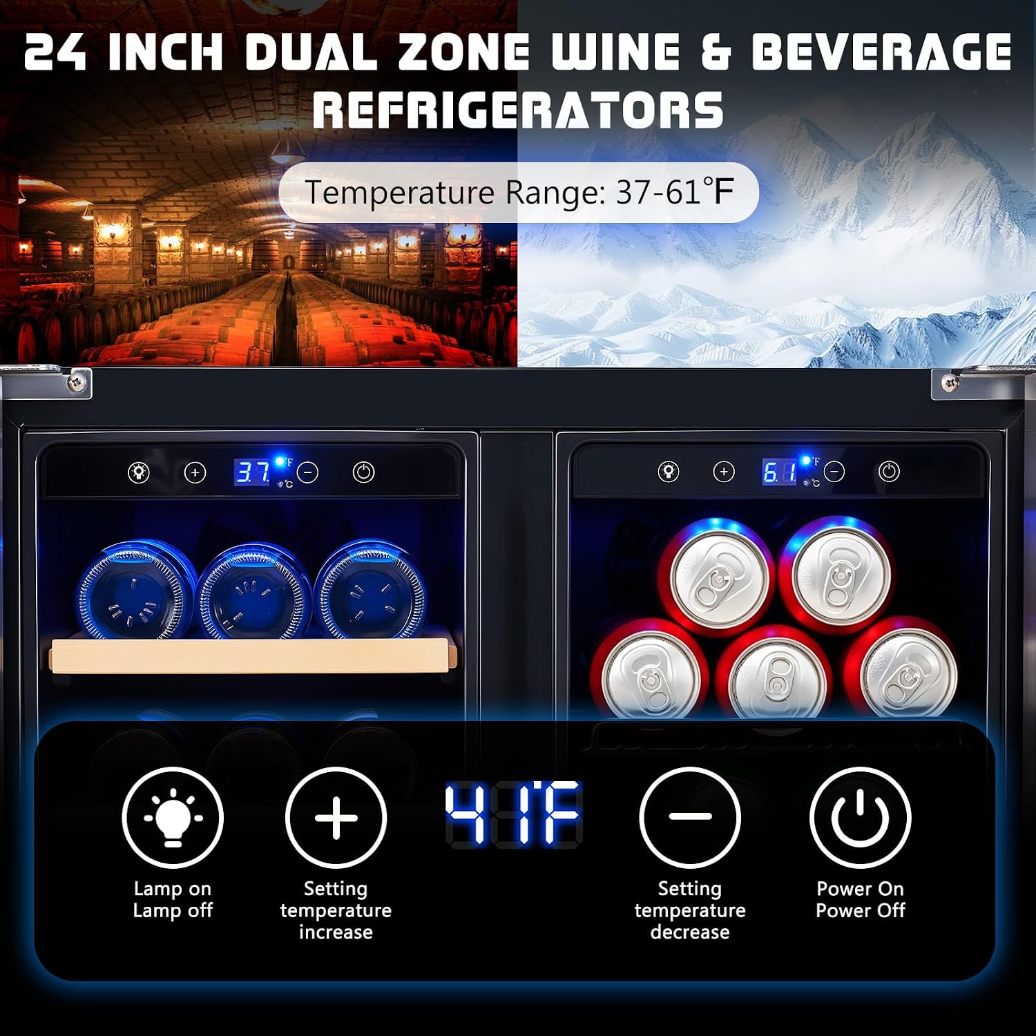 İçecek Buzdolabı, 24 İnç Çift  - Wine Beer Dual Zone incelemesi ve fiyatı